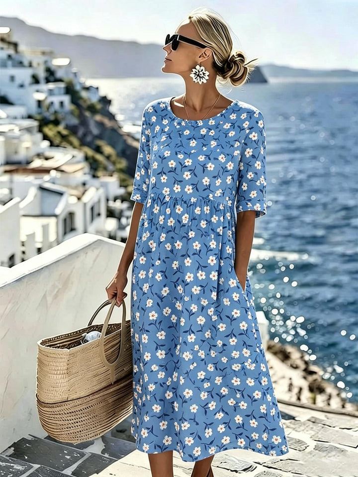 Lily™ - Elegante midi abito floreale estivo