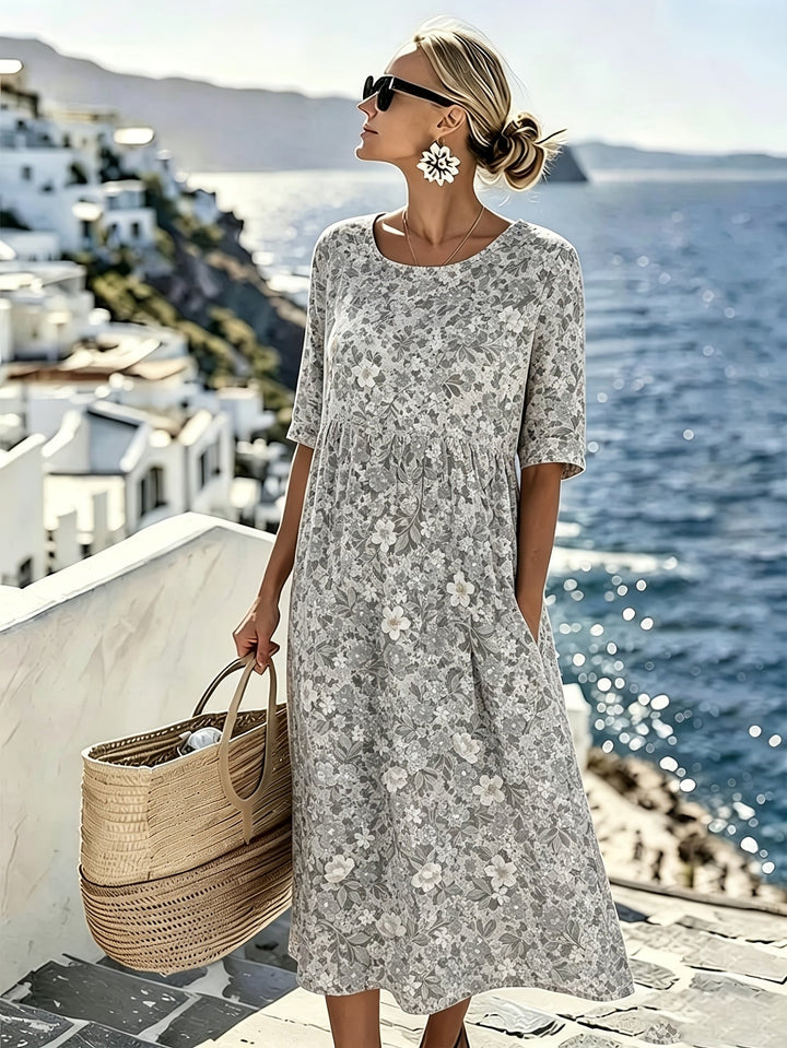Lily™ - Elegante midi abito floreale estivo
