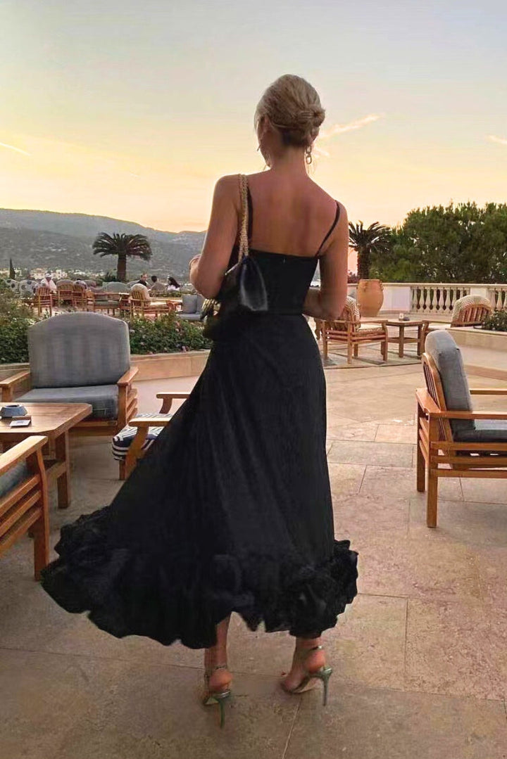 Blair - Anmutiges Fliessendes Midi-Kleid