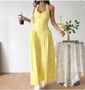 Juin - Longue robe dos nu jaune