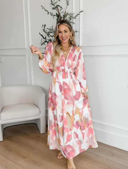Elise - Robe longue florale charmante