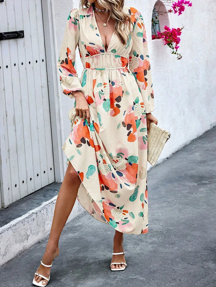 Elise - Robe longue florale charmante