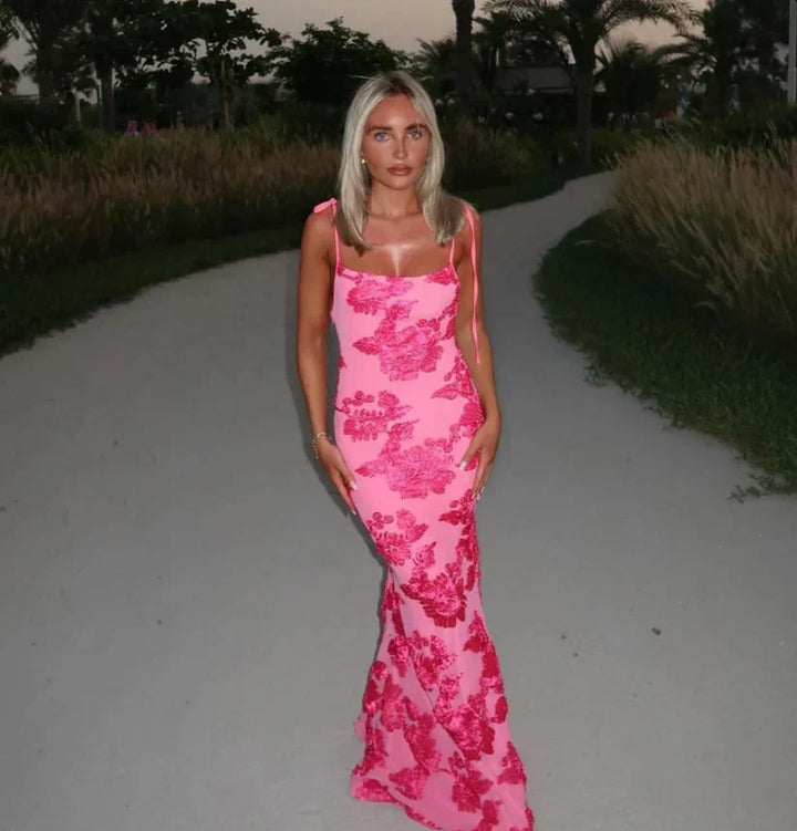 LILY - Floral Maxi-Kleid mit verstellbaren Trägern