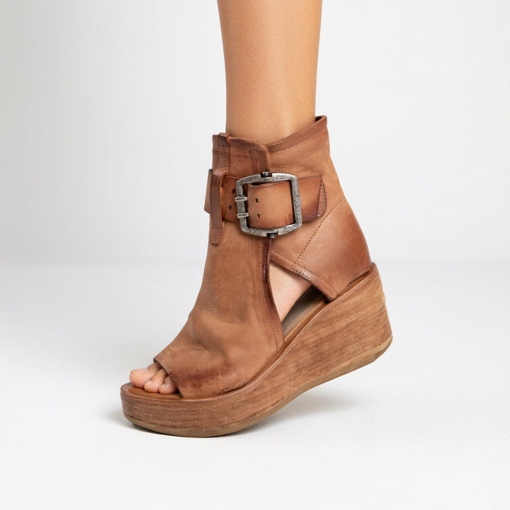 Sarah™ — Modische Wedge-Ankle-Boots mit offenem Zehenbereich