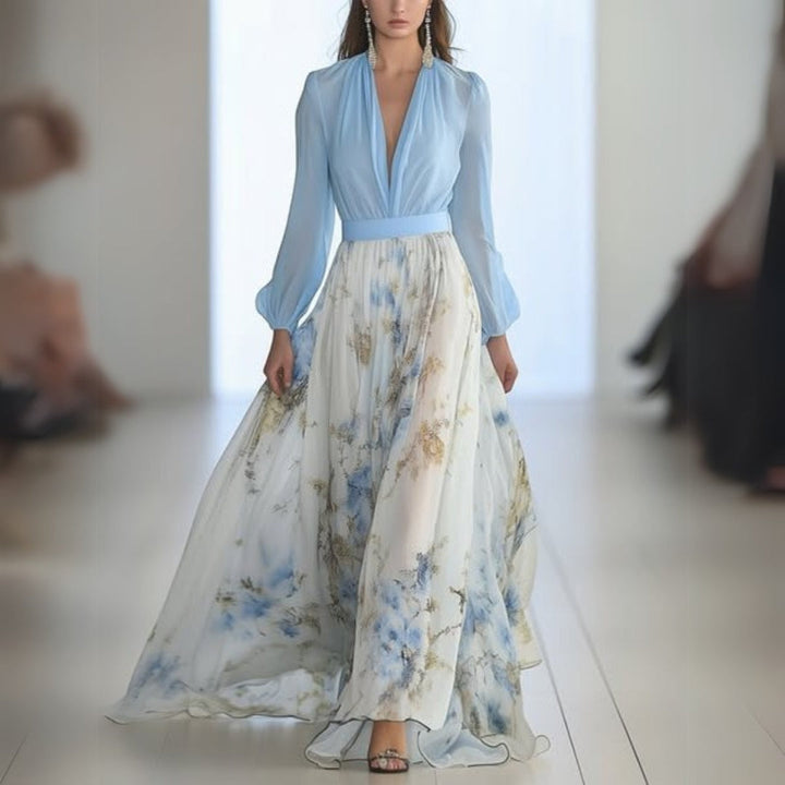 Dolores - Robe longue à imprimé floral