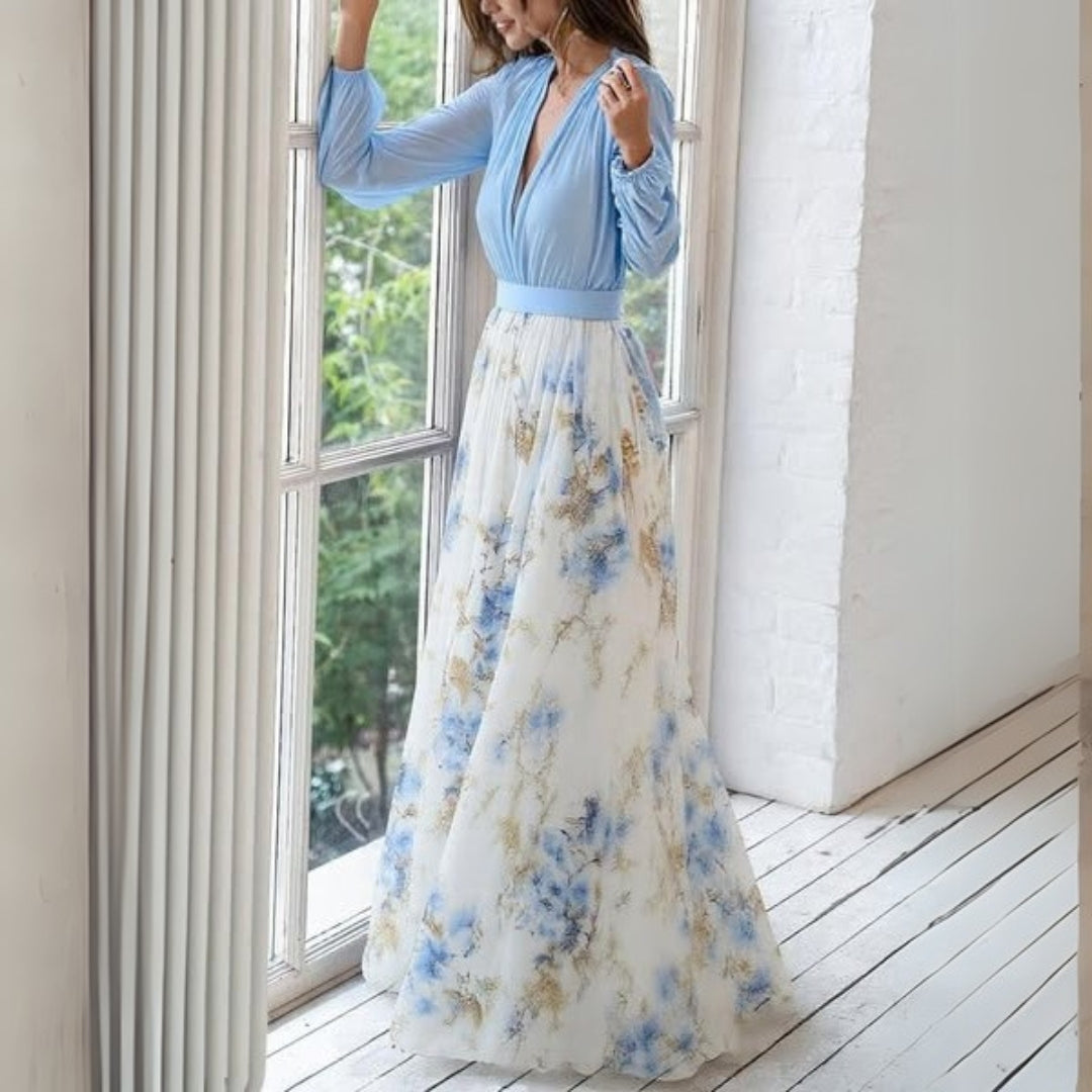 Dolores - Robe longue à imprimé floral
