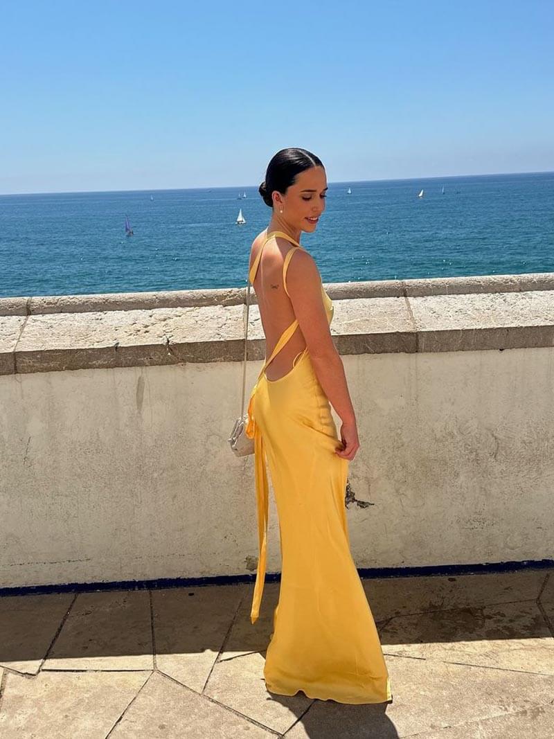 Caroline - Robe longue dos nu