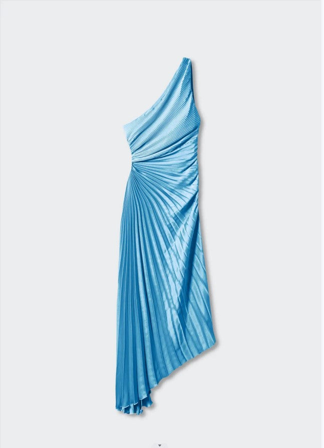 Sylviana - Robe mi-longue plissée sur l&