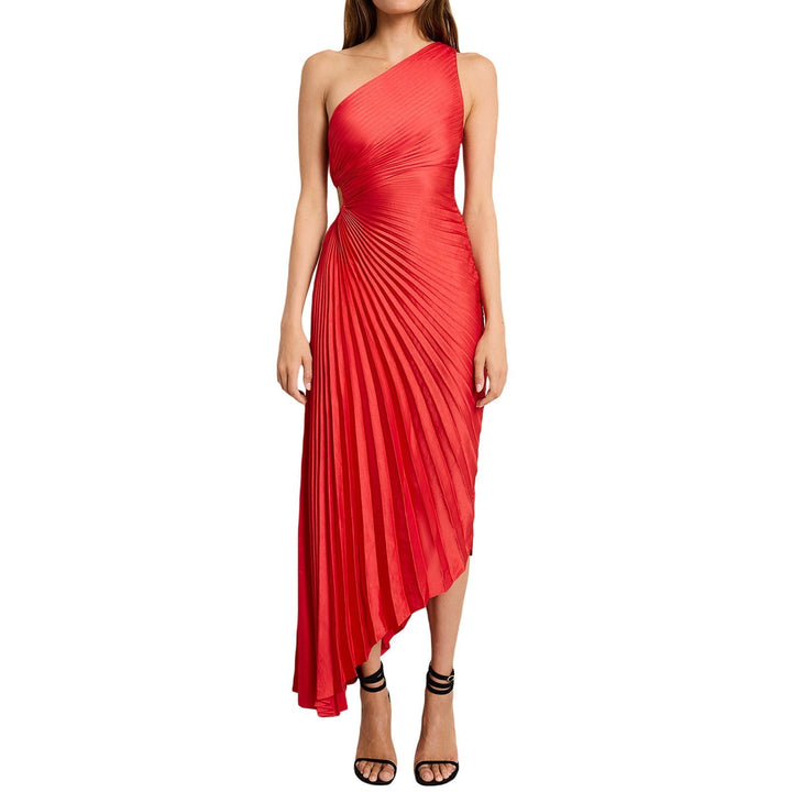 Sylviana - Robe mi-longue plissée sur l&