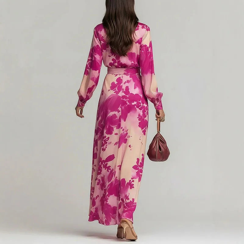 Leah – Floral Wrap Maxi Kleid