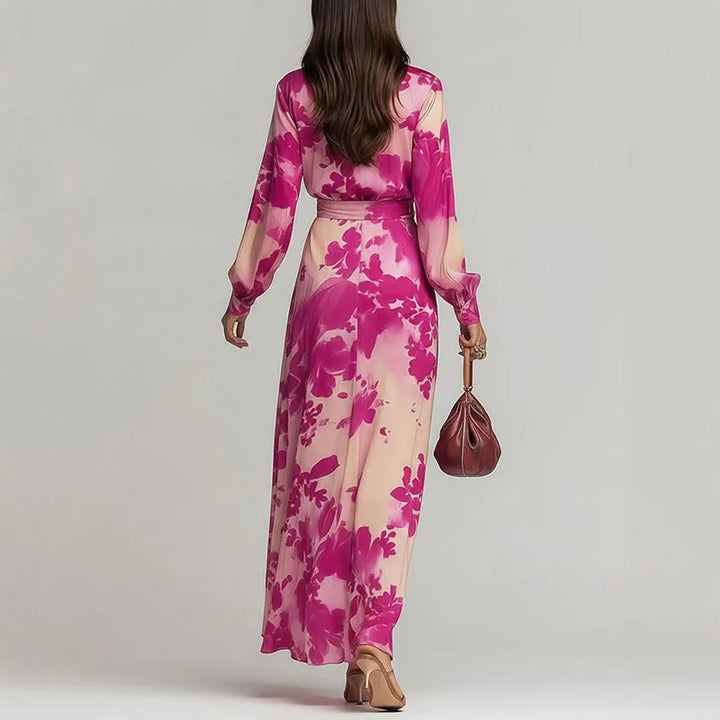 Leah – Floral Wrap Maxi Kleid