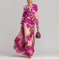 Leah – Floral Wrap Maxi Kleid