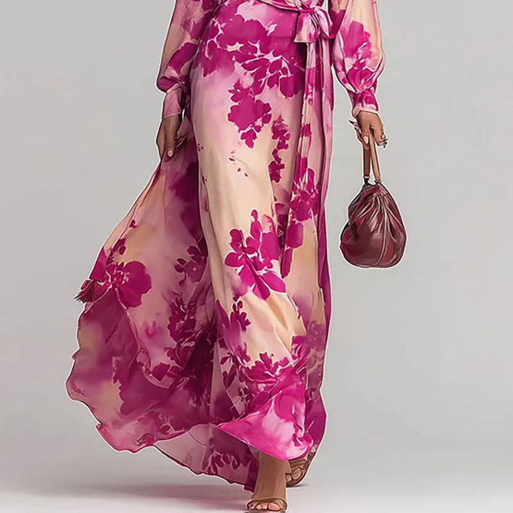 Leah – Floral Wrap Maxi Kleid