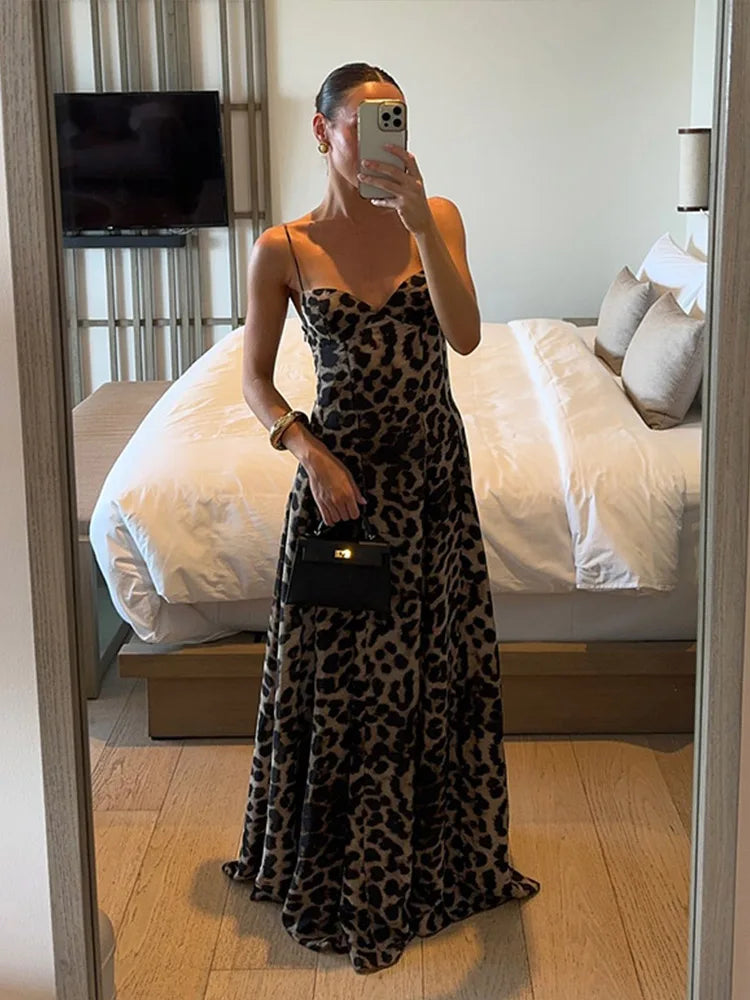 Antonella - Vestito lungo leopardato