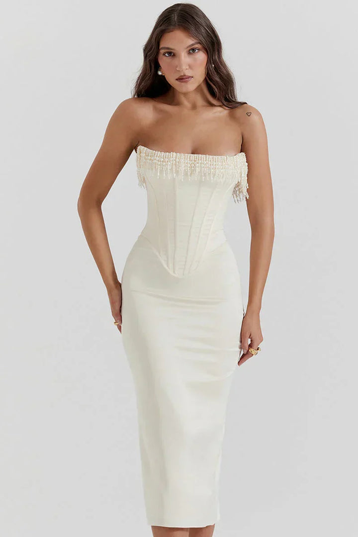 Robe midi en satin Zahra - À couper le souffle
