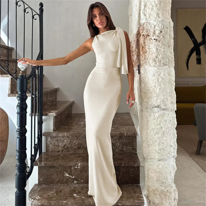 Cristina - Robe longue à bretelle unique