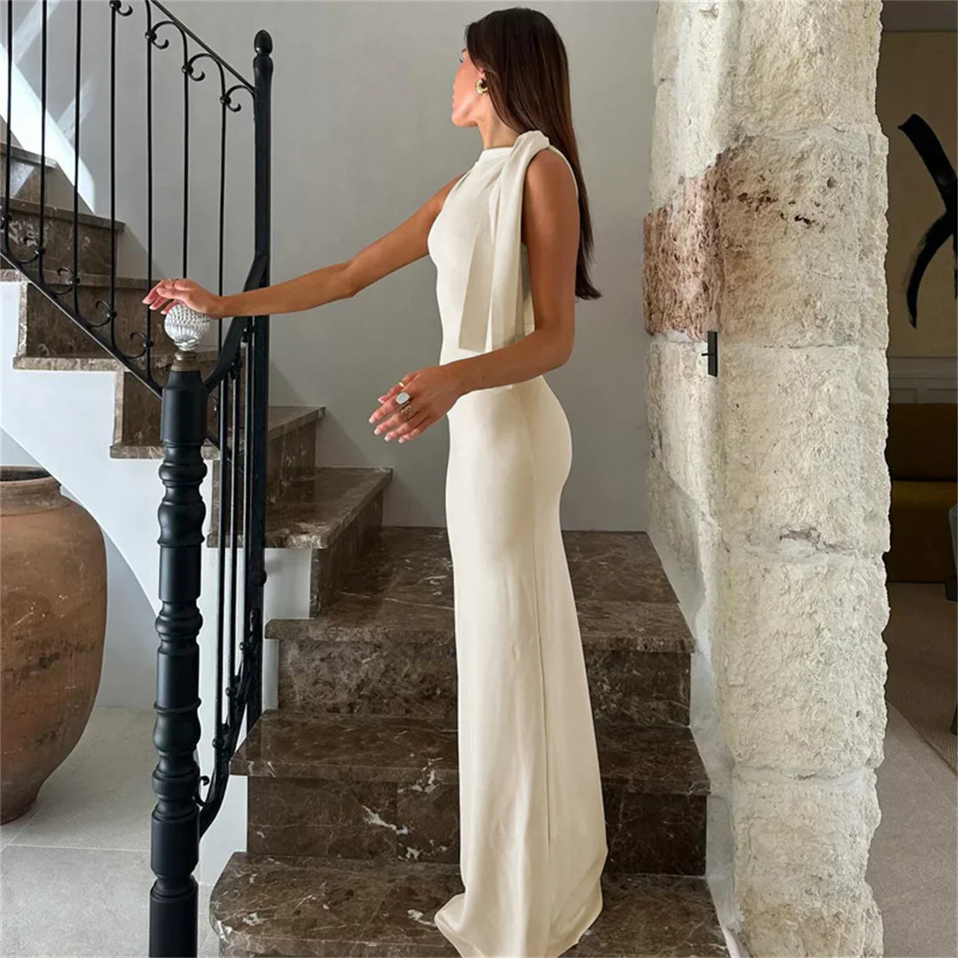 Cristina - Robe longue à bretelle unique