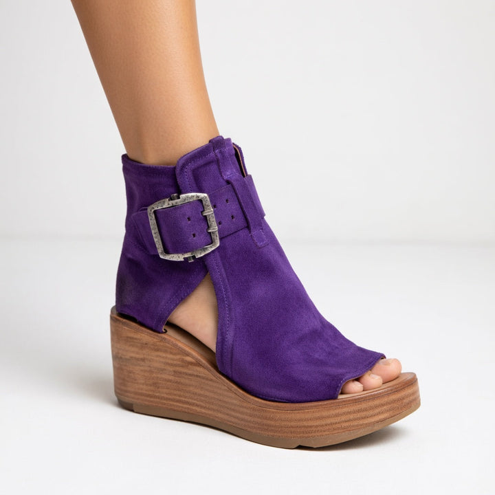 Sarah™ — Modische Wedge-Ankle-Boots mit offenem Zehenbereich
