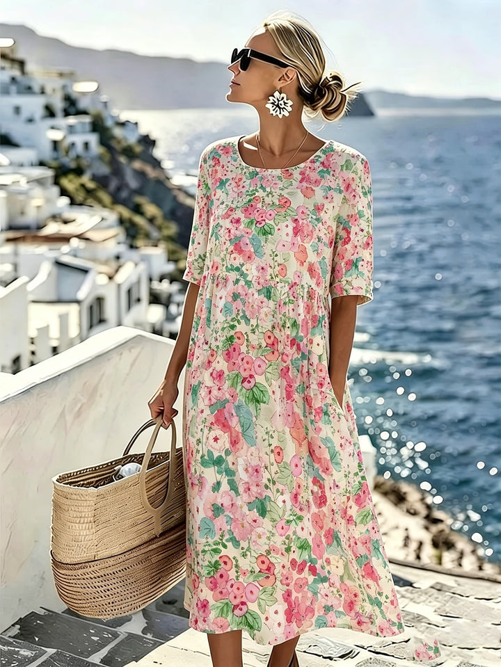 Lily™ - Elegante midi abito floreale estivo