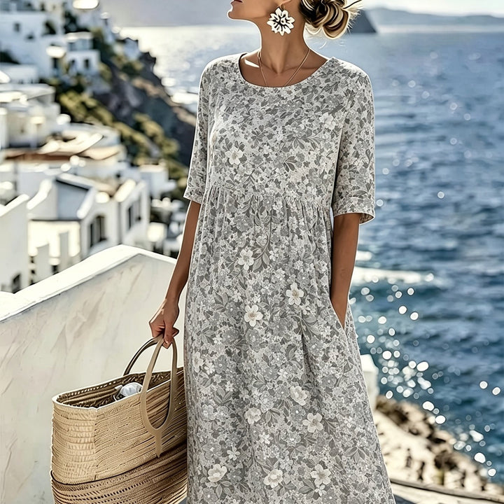 Lily™ - Elegante midi abito floreale estivo