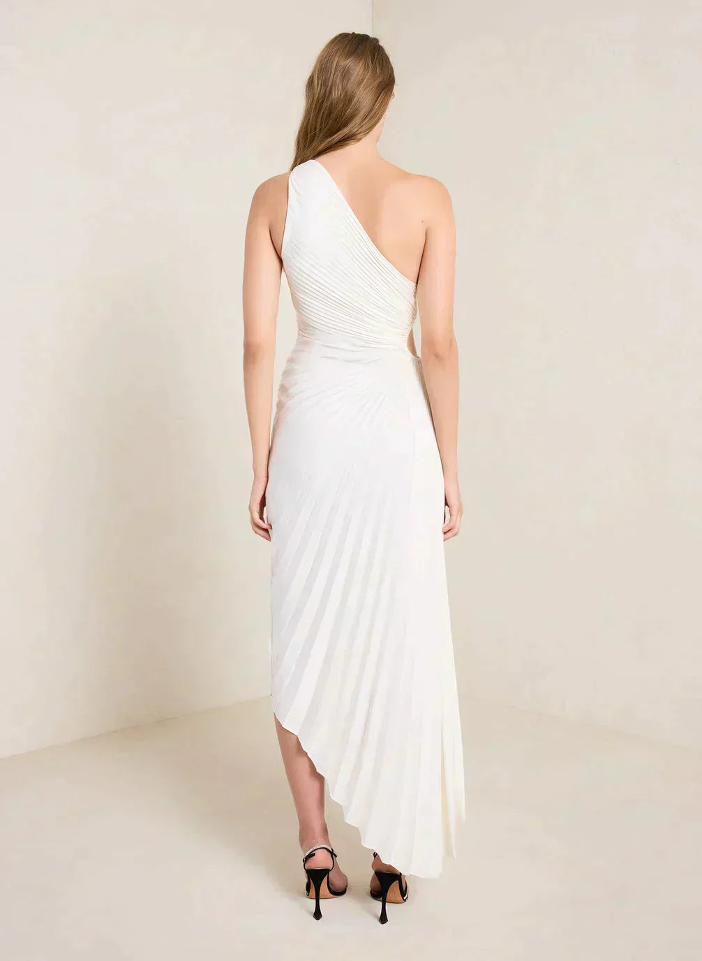 Sylviana - Robe mi-longue plissée sur l&