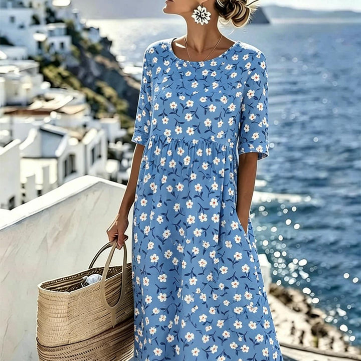 Lily™ - Elegante midi abito floreale estivo