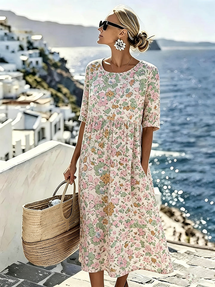 Lily™ - Elegante midi abito floreale estivo