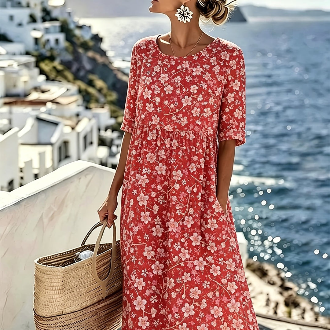 Scarlett™ | Blossom Breeze Midi Kleid