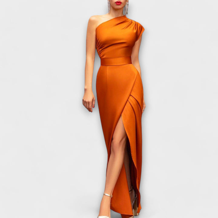 Axa - Robe de soirée longue asymétrique élégante